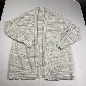 Haven Well Within Organic Cotton Blend Cardigan Marled Open Front Sweater MEDIUM